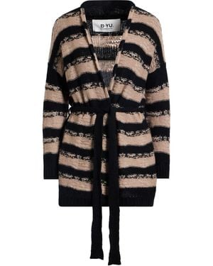 B.yu Camel Cardigan Merino Wool, Polyamide - Black