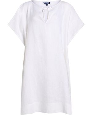 Vilebrequin By Angelo Tarlazzi Mini Dress Linen - White