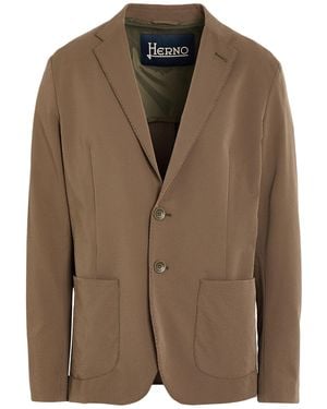 Herno Khaki Blazer Polyester - Brown