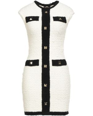 W Les Femmes By Babylon Mini Dress Acrylic, Cotton, Alpaca Wool, Polyamide, Polyester - White