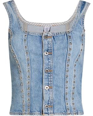 Liu Jo Top Cotton, Elastane - Blue