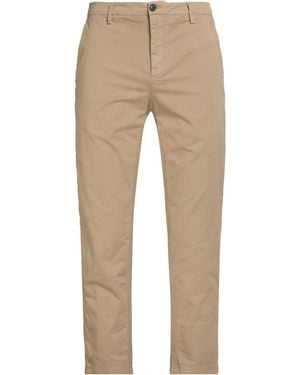 White Sand Khaki Trousers Cotton, Elastane - Natural
