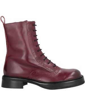 Ras Garnet Ankle Boots Leather - Purple