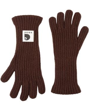 Sacai Handschuhe - Braun