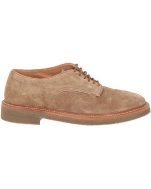 Alberto Fasciani Khaki Lace-Up Shoes Leather - Brown