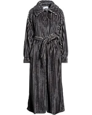 Brand Unique Charcoal Coat Polyester - Black