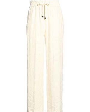 Brian Dales Ivory Trousers Linen, Polyamide - White