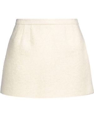 RED Valentino Cream Mini Skirt Wool, Mohair Wool, Polyamide - Natural