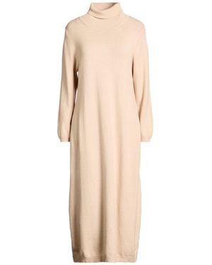 Haveone Sand Midi Dress Viscose, Polyester, Polyamide - Natural