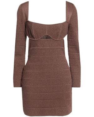 Hervé Léger Mini Dress - Brown