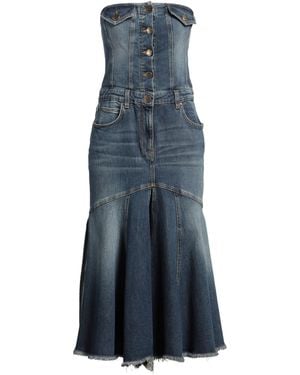 Pinko Midi Dress Cotton, Elastane - Blue
