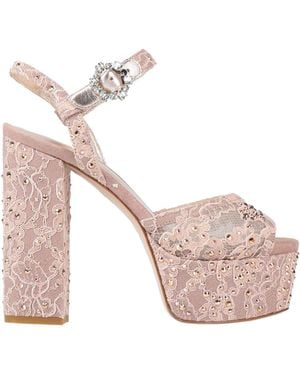 Le Silla Blush Sandals Textile Fibers - Pink