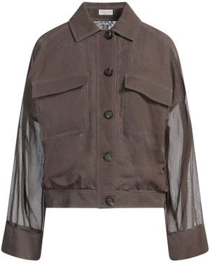 Brunello Cucinelli Jacket Cotton, Brass - Brown