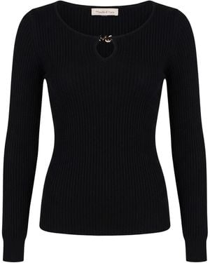 Manila Grace Sweater Wool, Acrylic, Polyester, Polyamide - Black