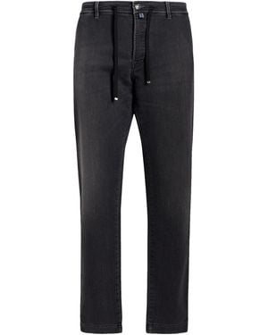 Jacob Cohen Charcoal Trousers Cotton, Wool, Polyester, Elastane - Black