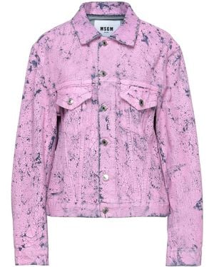 MSGM Denim Outerwear - Purple