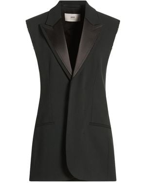 Ami Paris Charcoal Blazer Virgin Wool - Black