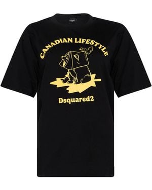 DSquared² T-Shirt Cotton - Black