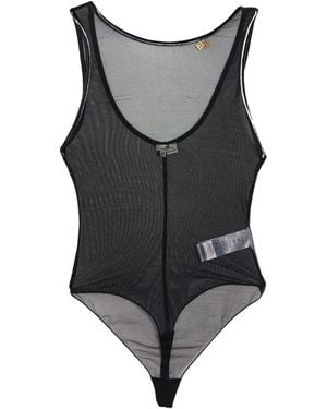 Elisabetta Franchi Bodysuit Polyamide, Elastane, Polyester - Gray