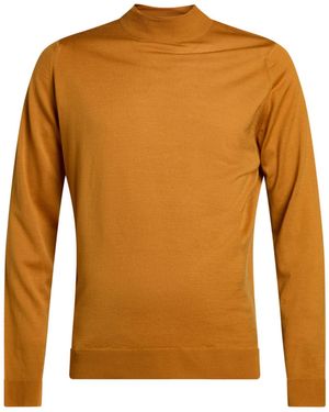 John Smedley Turtleneck Merino Wool - Orange