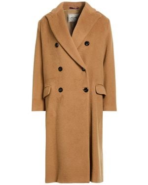 Paltò Camel Coat Alpaca Wool, Virgin Wool, Polyamide - Natural