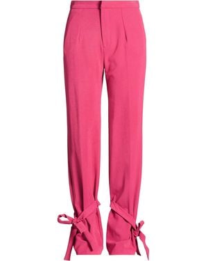 Rebel Queen Fuchsia Trousers Polyester, Elastane - Pink