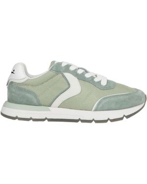 Voile Blanche Sneakers Textile Fibers, Leather - Green