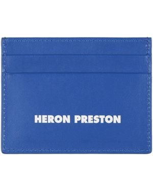 Heron Preston Cardholder Leather - Blue