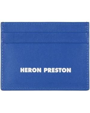 Heron Preston Cardholder Leather - Blue
