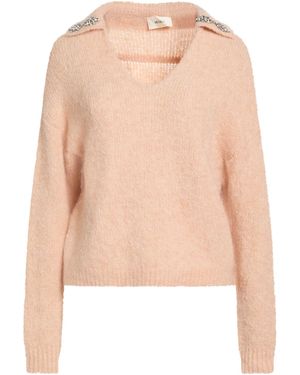 ViCOLO Sweater Acrylic, Polyamide, Mohair Wool, Wool, Elastane - Natural
