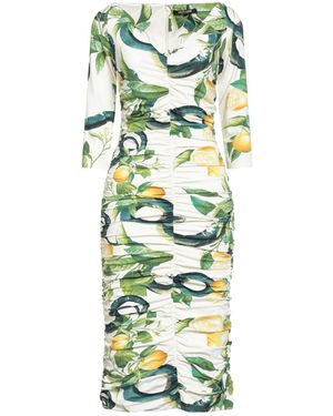Roberto Cavalli Midi Dress Polyamide, Elastane - Green