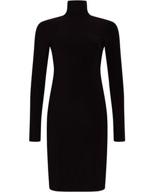 Norma Kamali Midi-Kleid - Schwarz