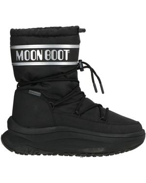 Moon Boot Ankle Boots Textile Fibers - Black