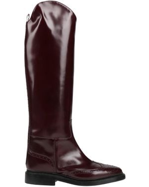 Thom Browne Burgundy Boot Calfskin - Red