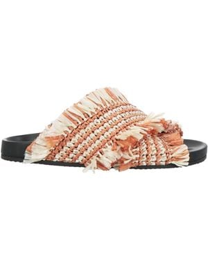De Siena Sandals Natural Raffia - Pink