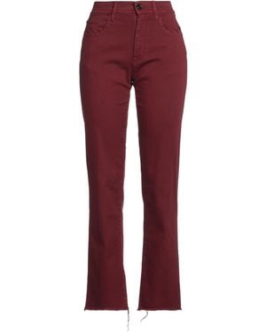 Jacob Cohen Burgundy Trousers Cotton, Elastomultiester, Elastane, Polyester - Red