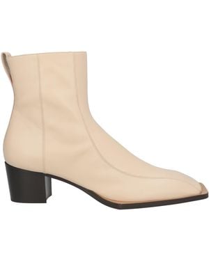 Wales Bonner Cream Ankle Boots Calfskin - Natural