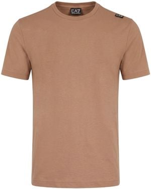 EA7 Sand T-Shirt Cotton - Brown