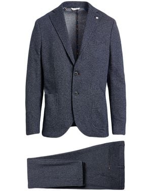 Manuel Ritz Midnight Suit Cotton, Viscose, Polyester - Blue