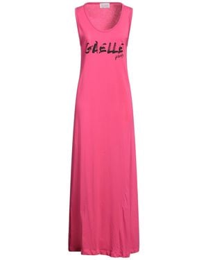 Gaelle Paris Fuchsia Maxi Dress Cotton - Pink