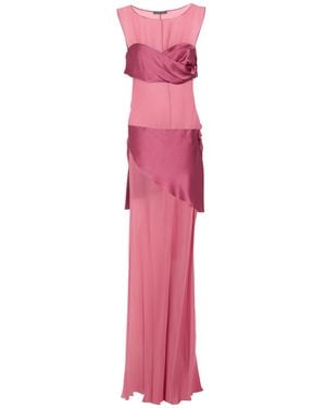Alberta Ferretti Maxi Dress Acetate, Silk - Pink