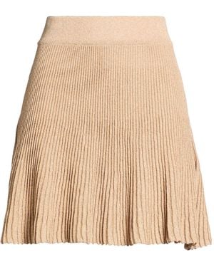 Akep Sand Mini Skirt Viscose, Polyamide, Polyester - Natural