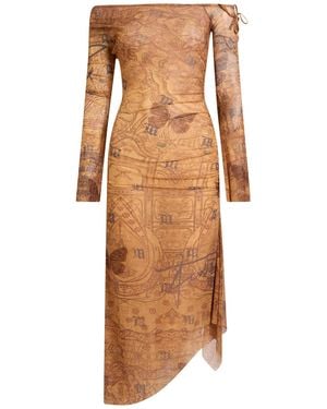 MISBHV Midi Dress Polyamide, Elastane - Natural