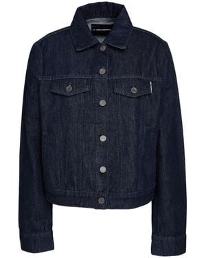 KARL LAGERFELD Denim Outerwear Textile Fibers - Blue