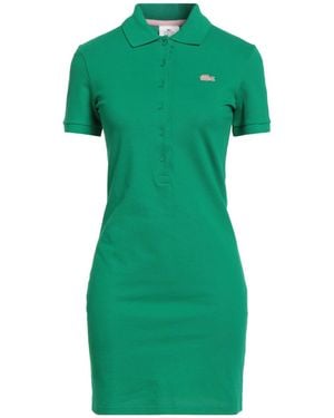 Lacoste Mini Dress Cotton, Elastane - Green