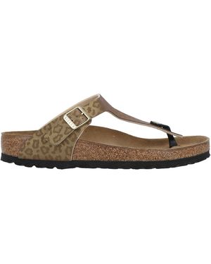 Birkenstock Thong Sandal Textile Fibres - Brown