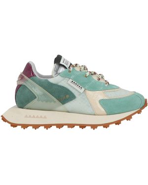 RUN OF Sneakers Leather, Textile Fibers - Green