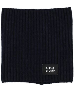 Alpha Studio Midnight Scarf Wool, Viscose, Polyamide, Cashmere - Blue