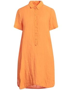 120% Lino Mini Dress - Orange