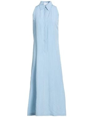 Akris Maxi Dress Viscose, Linen - Blue